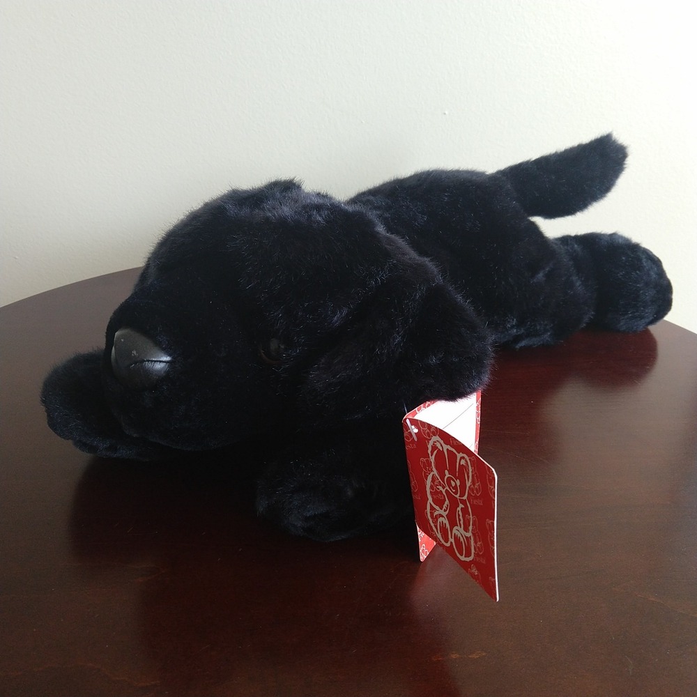 Fiesta Black Dog Stuffed Animal Plush Vintage Toy Lab Puppy New With Tags